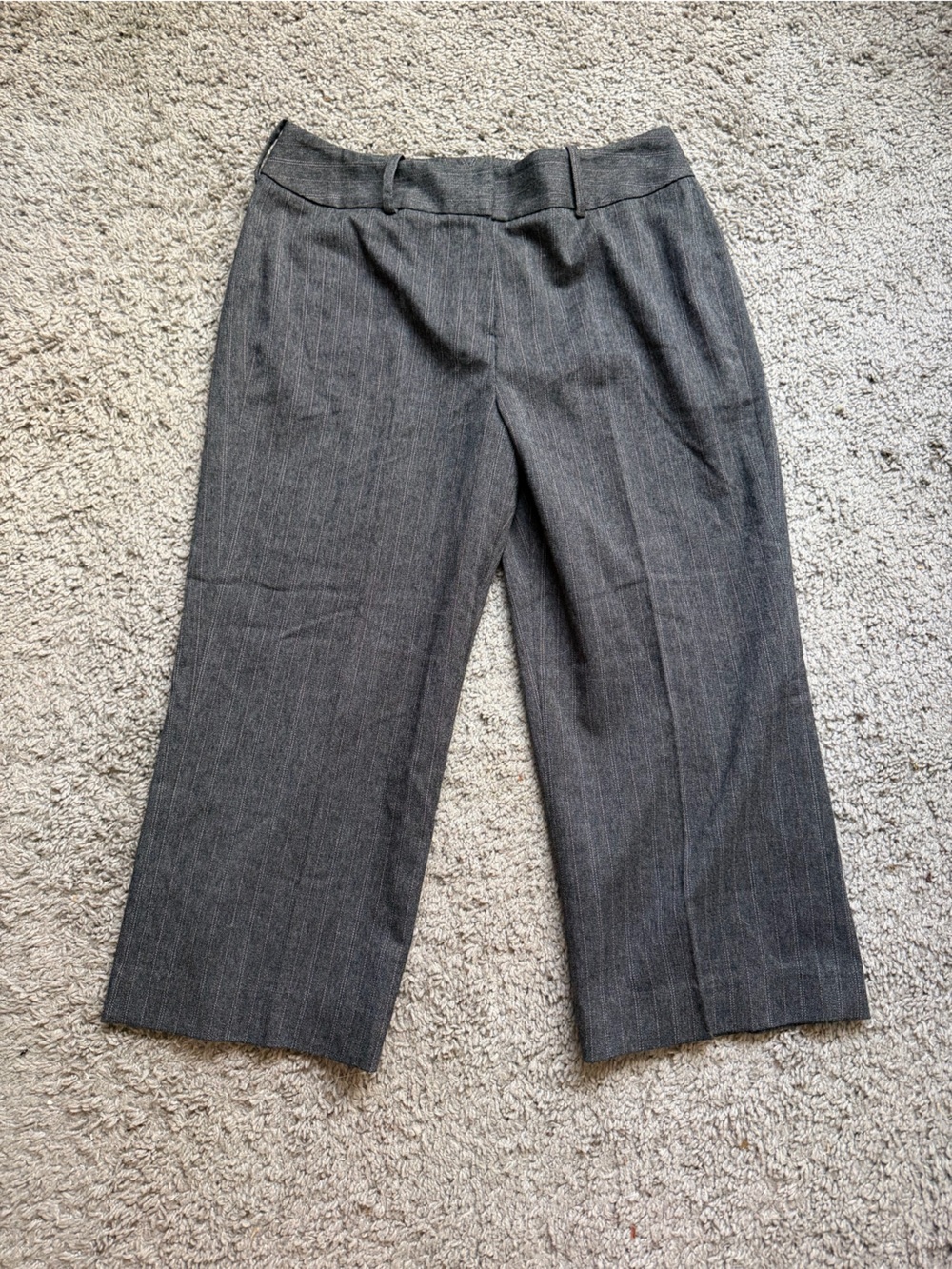 Larry Levine Charcoal Capri Dress Pants - Straight Leg